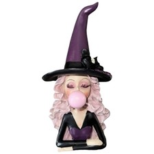 Witch Sculpture Blowing Bubble