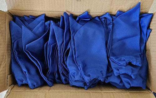 85x blue clip neckerchiefs - blue,