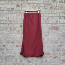 Sahara Maxi Skirt Size Medium Rust Red Long Elastic Waist Lagenlook