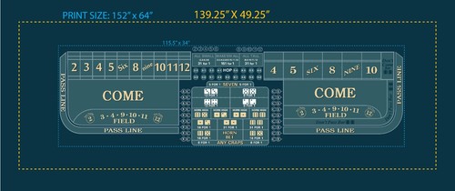 Crapsless craps casino table