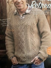 Knitting Pattern Mens Aran
