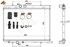 Nrf radiator for peugeot 206 - nrf,