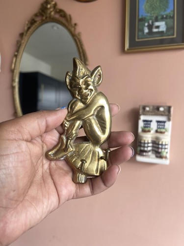 Vintage brass pixie with - , 3