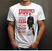 Johnny Cash T-Shirt Retro Concert Rock Music Country 50s 60s Top Tee Gift