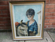 Dallas Simpson 'Boy with Donkey' Original Oil on Canvas