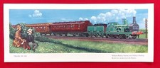 TRAVEL IN 1880 MIDLAND RAILWAY EXPRESS  BRITISH  RAILWAYS CARRIAGE PRINT