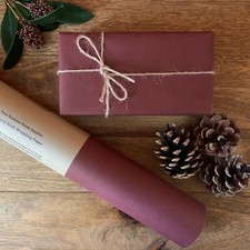 Christmas Wrapping Paper KRAFT Burgundy Wine Eco Friendly Traditional Sheet Roll