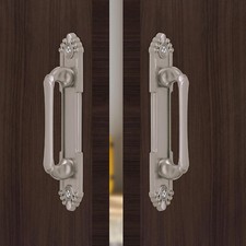 Silver Finish Heavy Duty Main Door Handle Pull Push Home Decor - 2 Piece