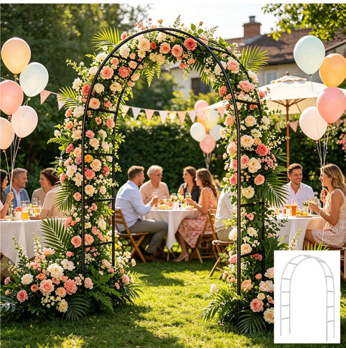 Metal garden arch plant - 2.4m,