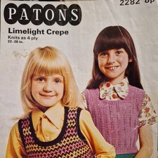 Patons 2282 Dk Child Slipovers