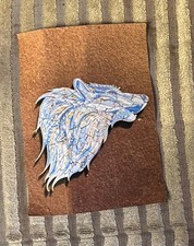 Wooden whimsical shape Wolf