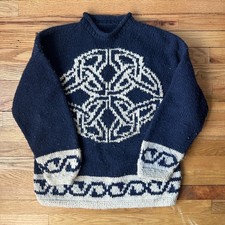 Quichua Celtic Knot Wool Sweater Women's [XL] [21”x27”]  