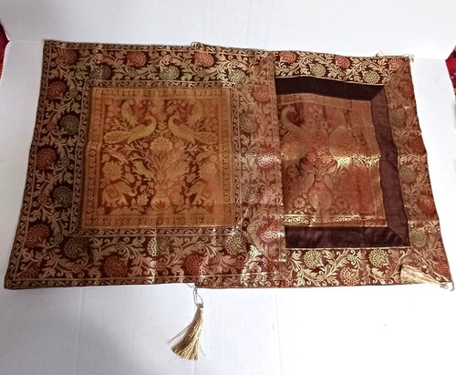 Peacock elephant brocade - elephant,