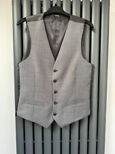 New Ex Chain store luxury pure new wool grey waistcoat size 38" regular