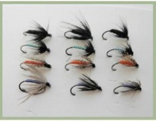 12 Barbless Wet Trout Flies