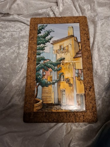 Framed hand painted tiles - framed,