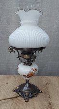 Vintage Table Lamp Oil Lamp Style Table Light With Glass Shade