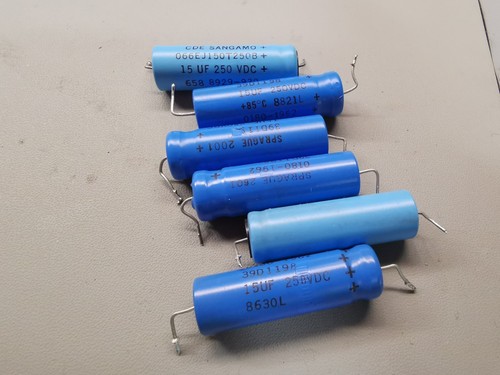6pcs genuine sprague 15uf 250v - sprague,