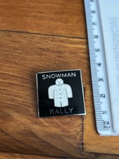 Snowman Motorcycle Rally Pin Badge No Clasp Racer Rocker Punk 6g