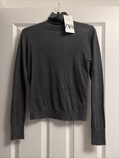 BNWT Zara Grey Roll Neck Top