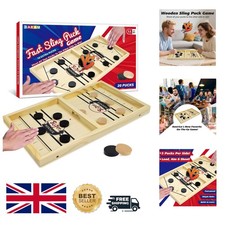 Wooden Slingshot Puck Game -