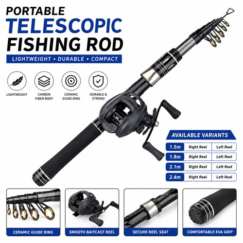 Portable telescopic fishing - portable,