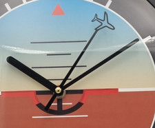 Jet Engine Wall Clock  Orange Blue Aviation Wall Clock Airplane Modern Wall Art