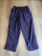 Vintage Adidas Golf Waterproof Trousers Navy Blue Elasticated Size W34/44 L31