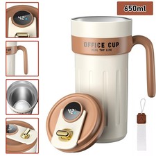 650ml Stainless Thermal Travel Coffee Mug Vacuum Insulated Temperature Display