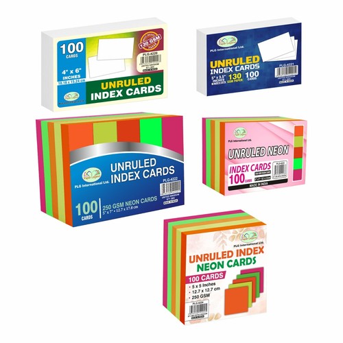 Revision cards unruled index - revision,