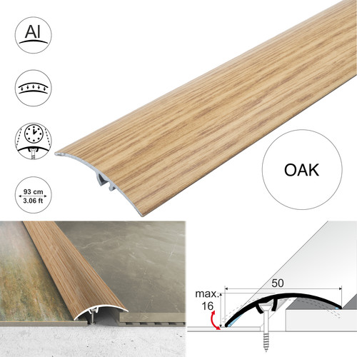 Aluminium wood effect door - aluminium,