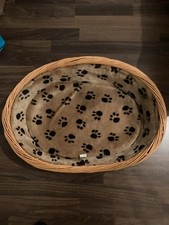 Trixie small dog wicker basket used twice collection only sw9