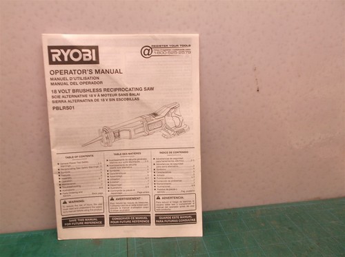 Manual only for ryobi - a,