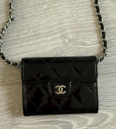 Chanel black patent leather - chanel,