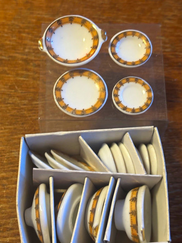 Dolls house miniature tea set - miniature,