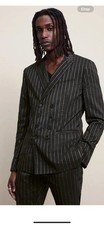 John Varvatos Collection Double Breasted Silver Striped Sport Coat. 42/52. $1498