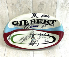 Signed Harlequins Gilbert Official Replica Rugby Ball Size 5 Multiple Signatures