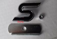 GRADE B BLACK ZETEC S GRILLE BADGE EMBLEM FITS FORD FIESTA FOCUS AND FITTING KIT
