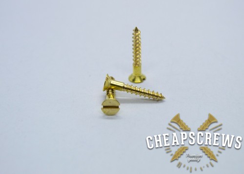 Solid brass screw slotted - screw,