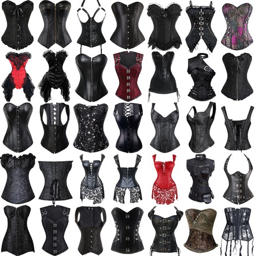 Black burlesque top basque - uk,