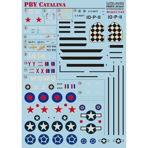 Decal for airplane 144 pby - decal,