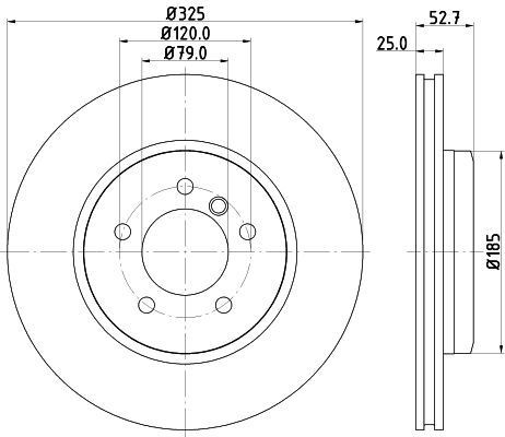 Front brake disc fits bmw - front,