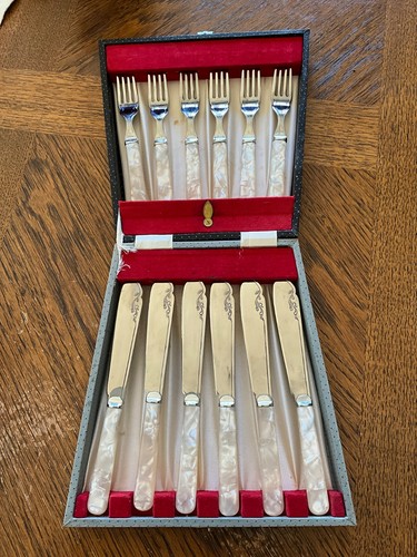 Vintage set fish knives - of, 6