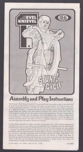 1973 ideal toy corp evel - toy,