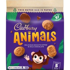 Cadbury Animals Mini Biscuits, Fun Animal Shaped Biscuits for Kids, 5 19.9 g