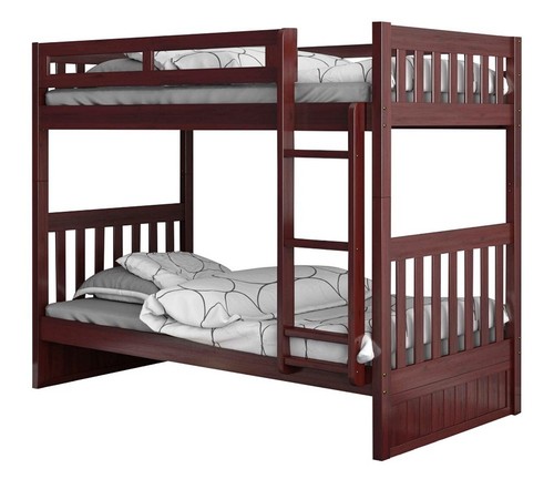Elegant dark wood twin over - elegant,
