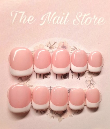 White french tip gel press - tip, on