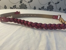 Mulberry pink Braided Leather