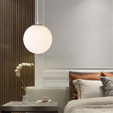 Ceiling Light Fitting Globe Pendant Light Opal Glass Ball E27 Modern Bedroom