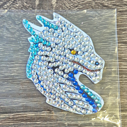 Blue silver crystal - blue,